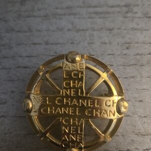 CHANEL Gold Brooch